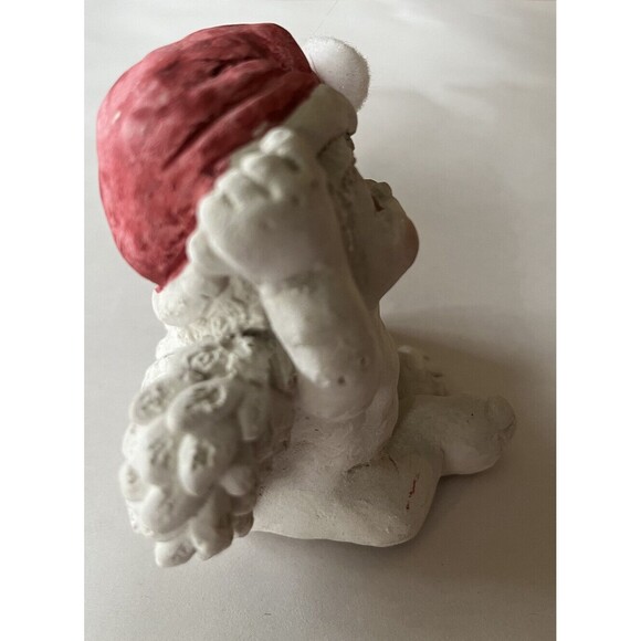 Vintage Dreamsicles Baby Angel Cherub Figurine Wearing Santa Hat 4" Tall 1991 - Picture 6 of 6